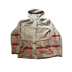 MARMOT Womens Dakota Jacket Medium Pink Rose Full Zip Hood Snap Button Pockets
